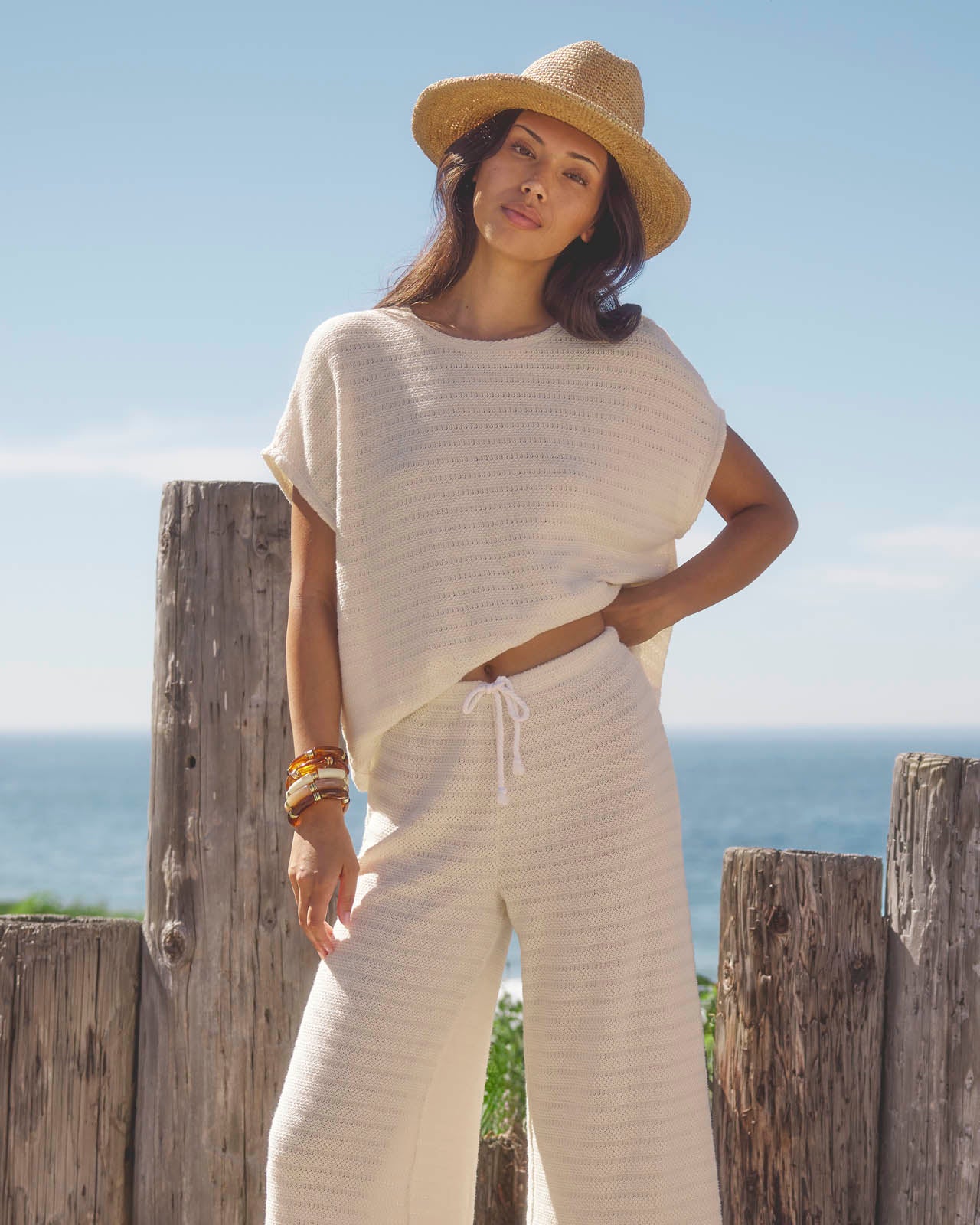 Marisol Short Sleeve Top in Shell