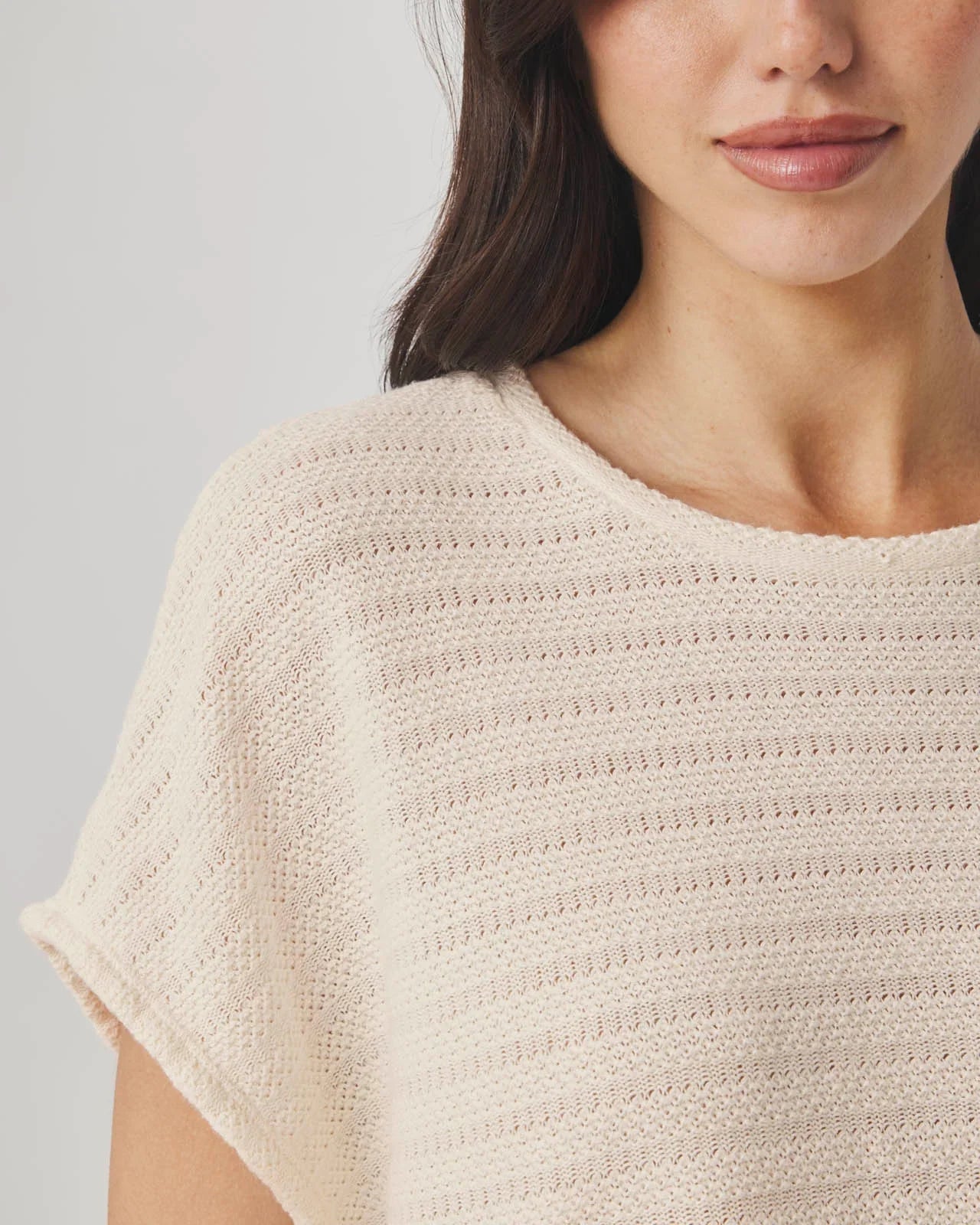 Marisol Short Sleeve Top in Shell