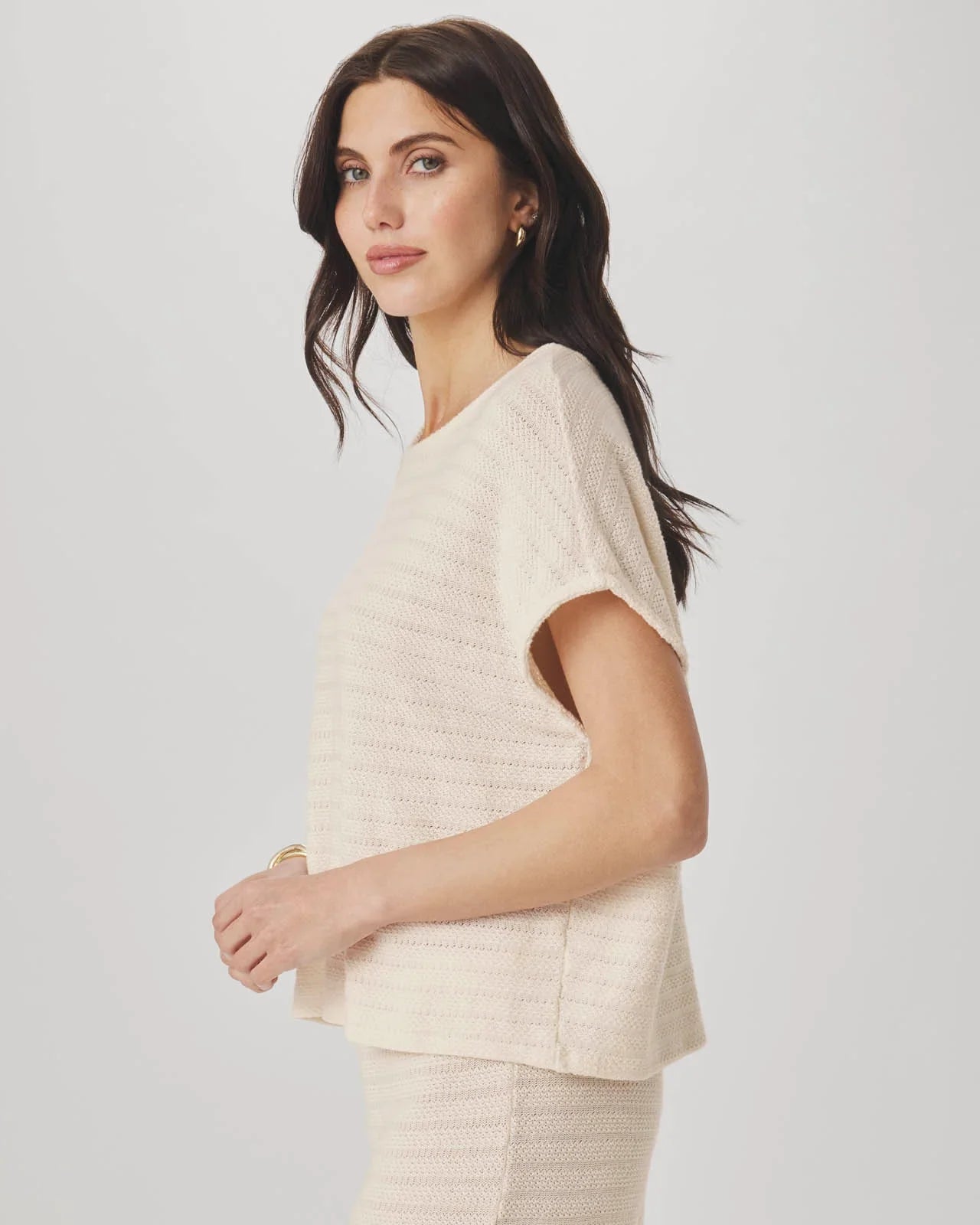 Marisol Short Sleeve Top in Shell