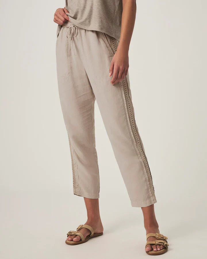 Angie Straight Crochet Pant in Fawn