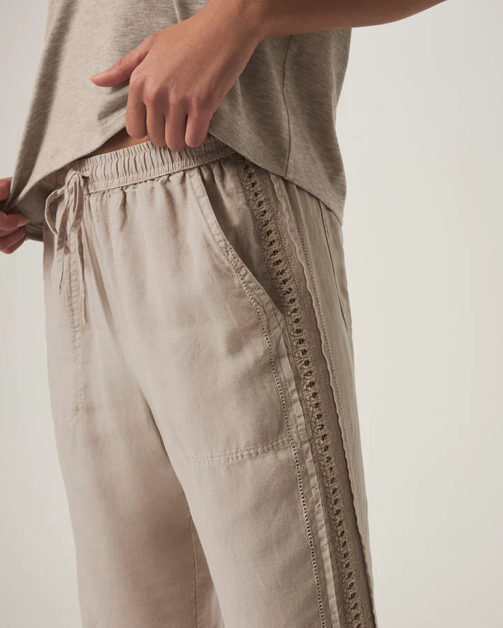 Angie Straight Crochet Pant in Fawn