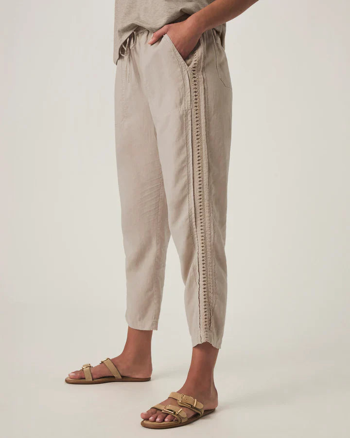 Angie Straight Crochet Pant in Fawn