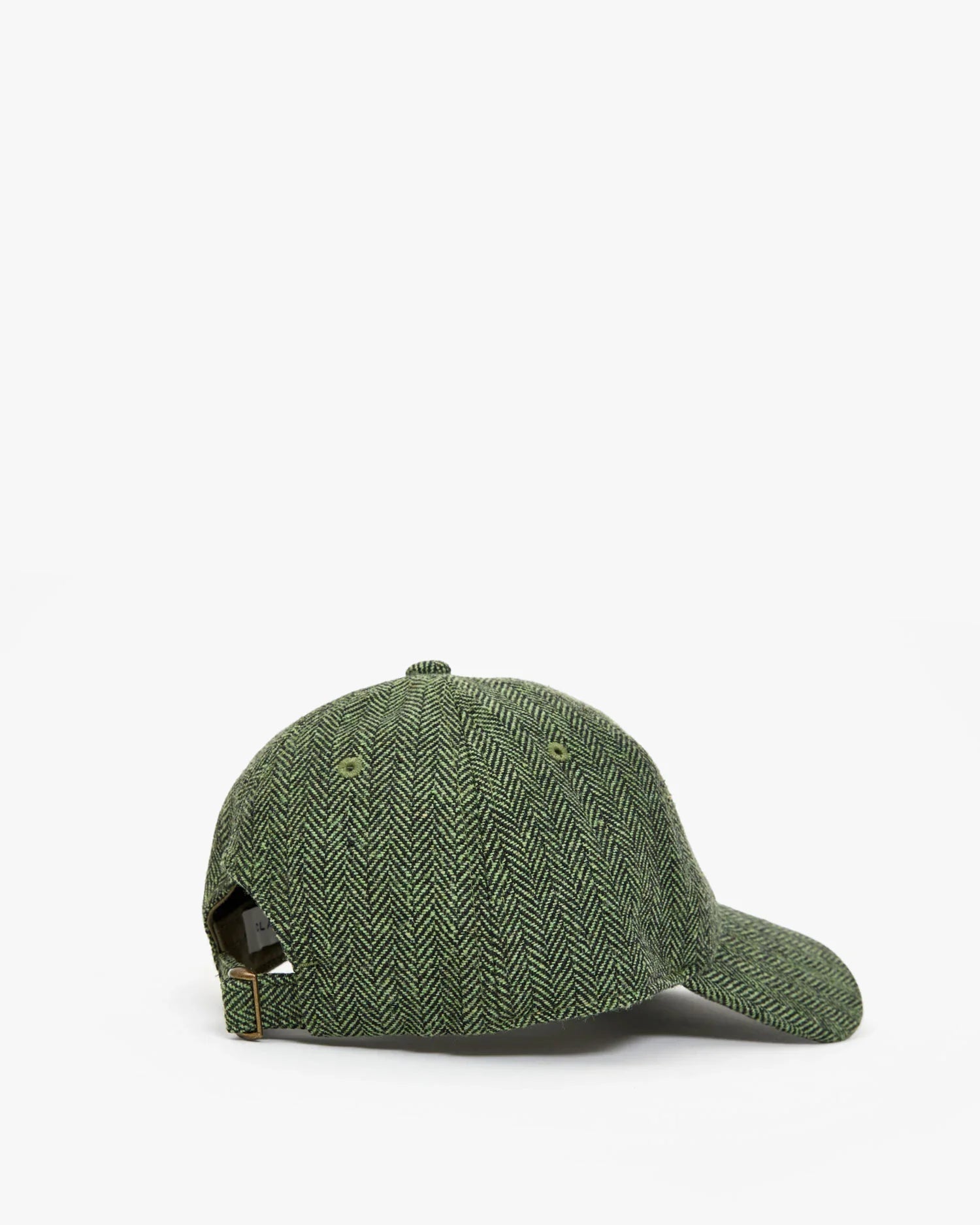 Wool Baseball Hat in Green/Black w/ Embroidered Petit Ciao