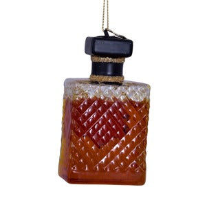 Glass Transparent Whiskey Bottle Ornament