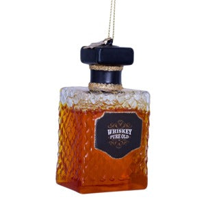 Glass Transparent Whiskey Bottle Ornament