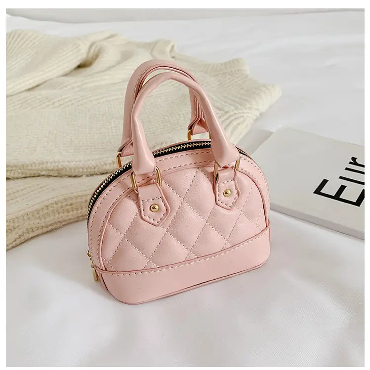 Mini Shell Rhombus Handbag in Pink