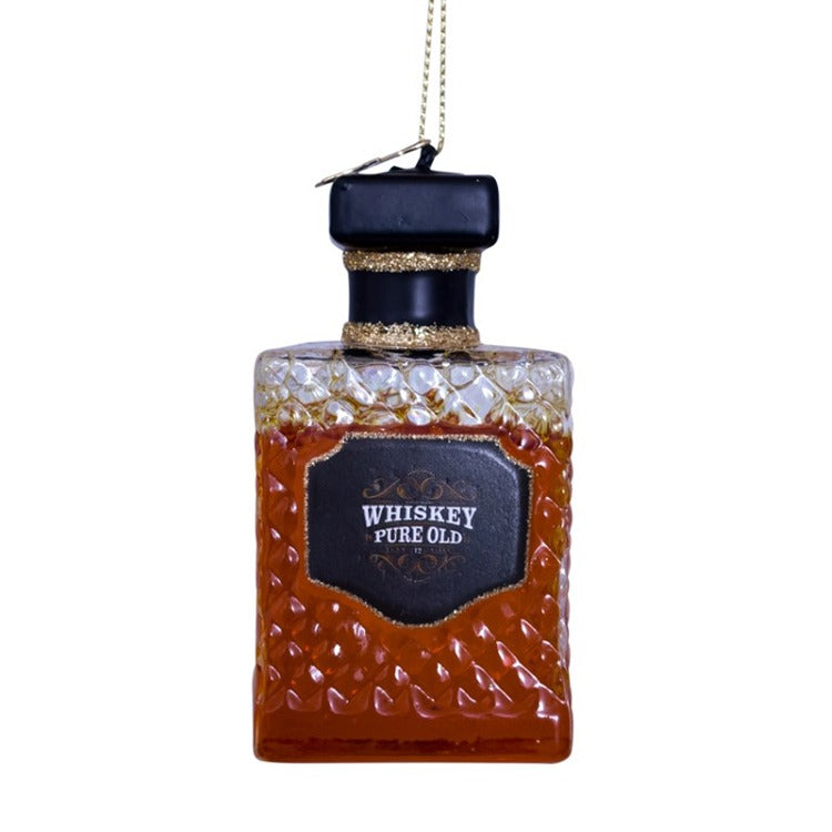 Glass Transparent Whiskey Bottle Ornament