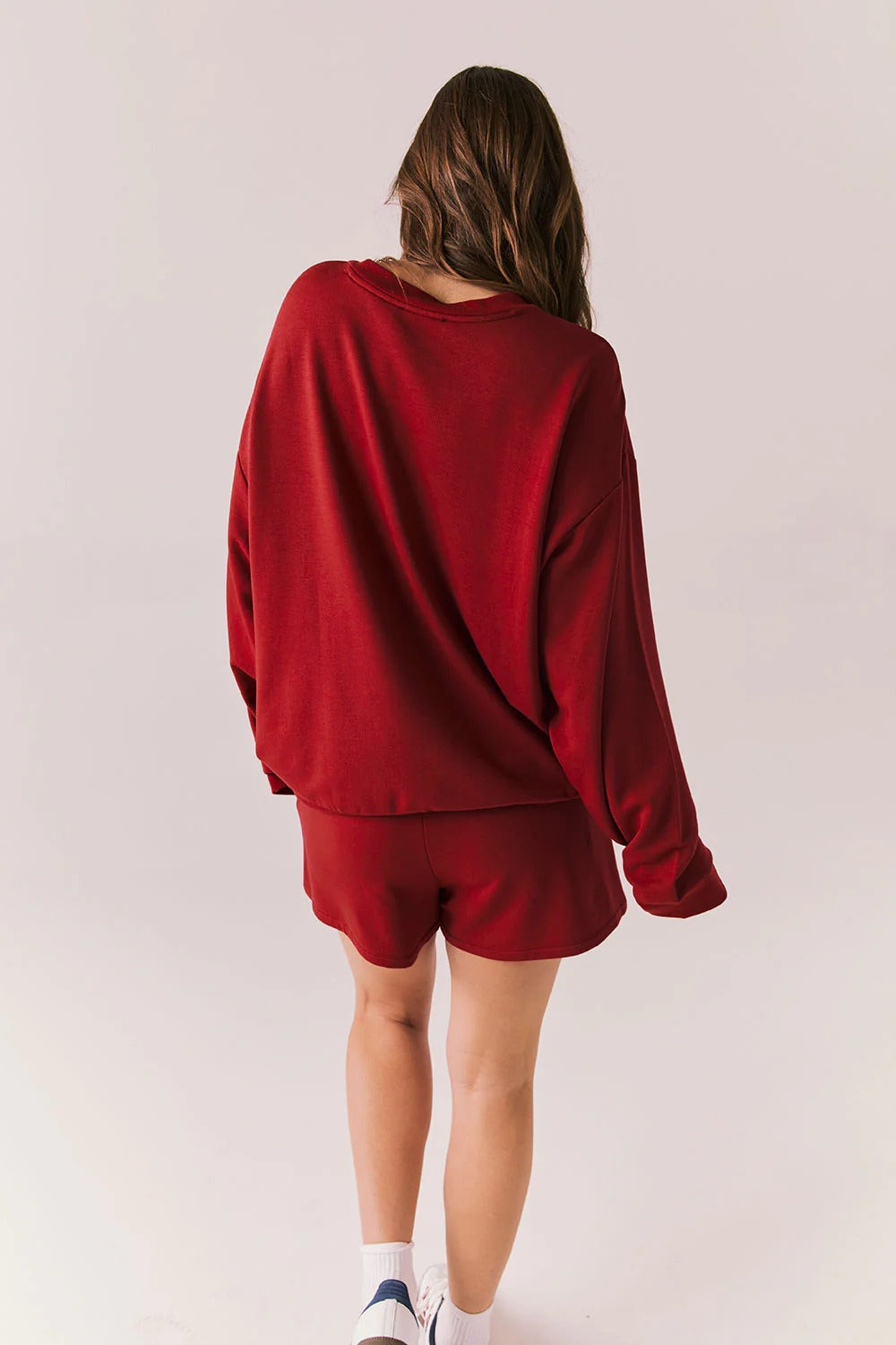 Cornell Pullover in Carmine Red