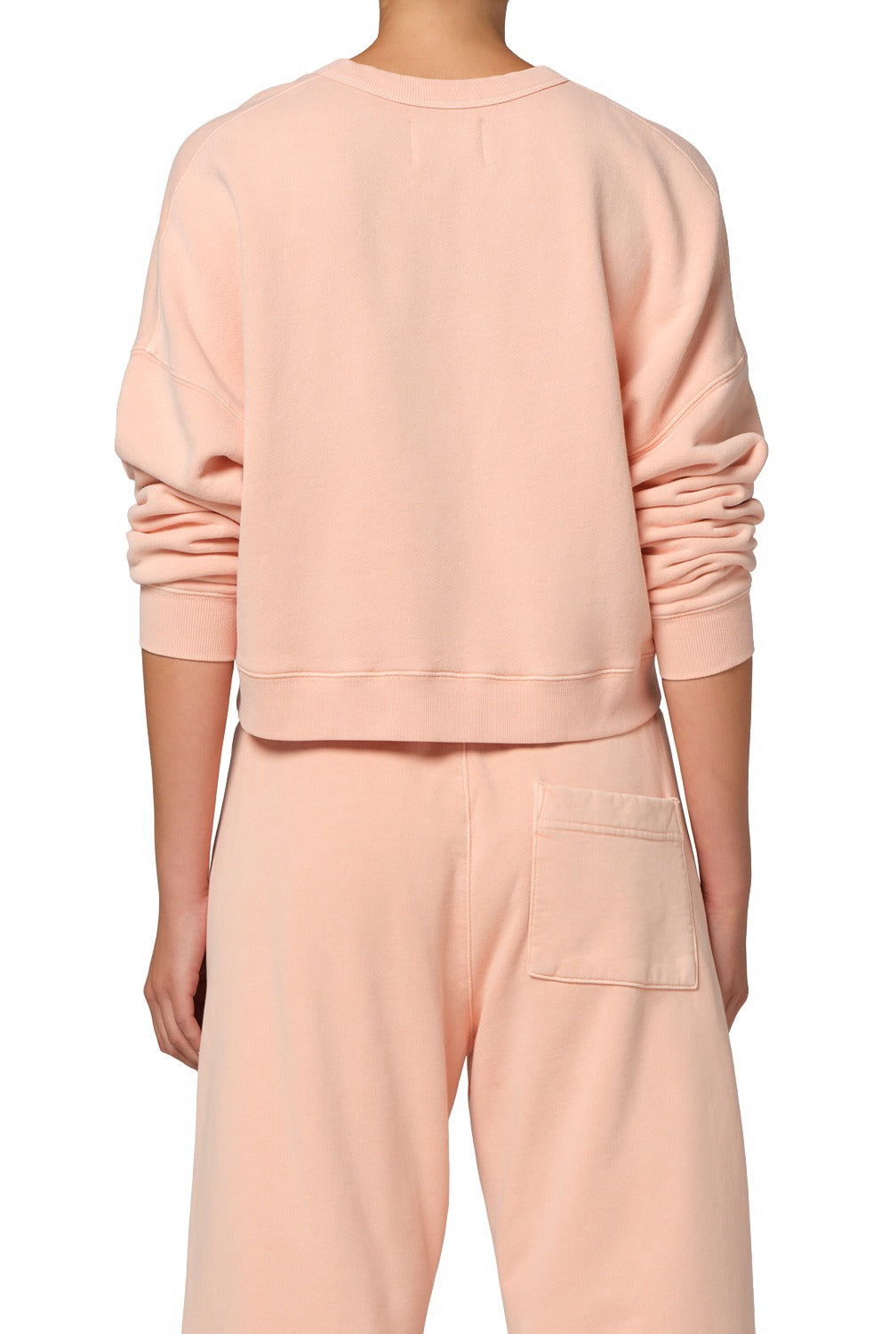 Rhomboid Henley in Melon Creme