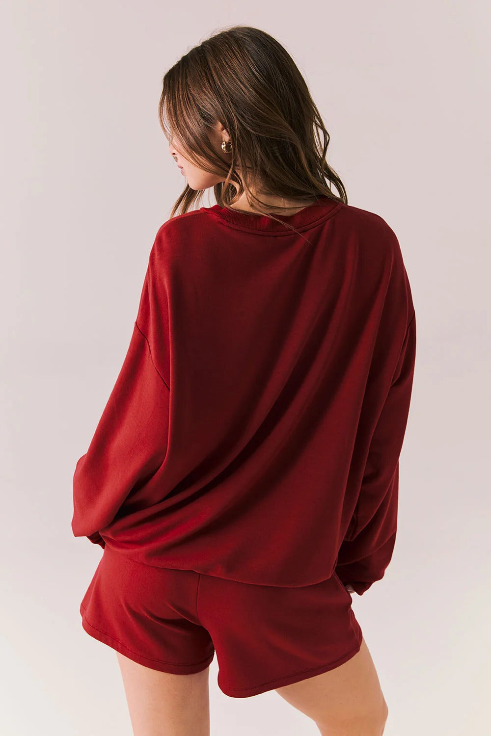 Cornell Pullover in Carmine Red