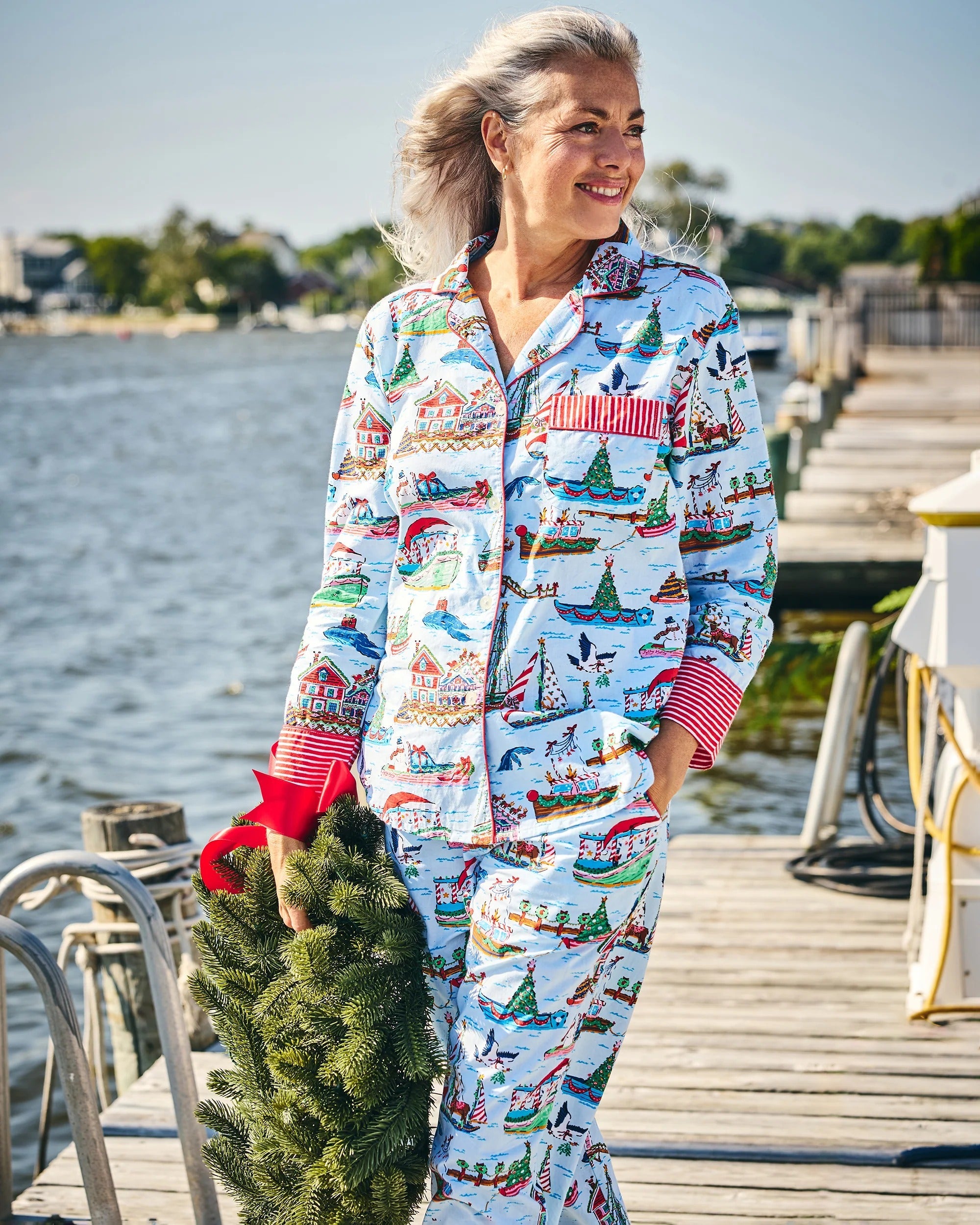 Long PJ Set in Sugar Plum Ferry