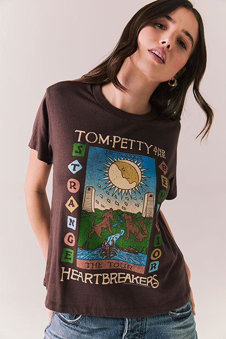 Tom Petty Strange Behavior Tour Tee in Dark Chocolate