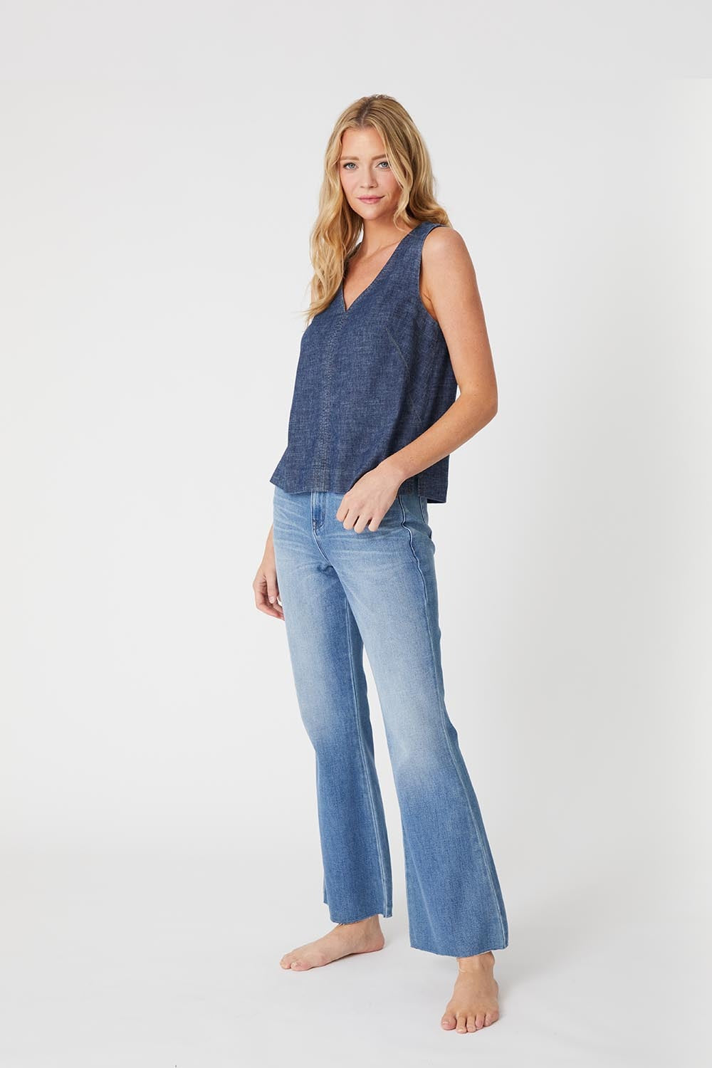 Claudia Flare in Sky Blue