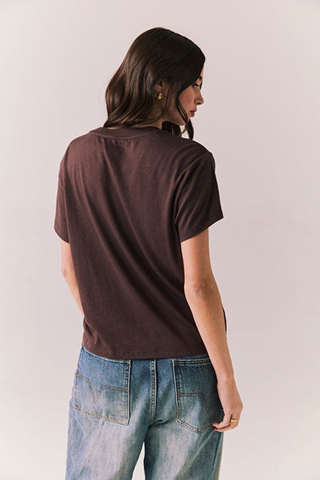 Tom Petty Strange Behavior Tour Tee in Dark Chocolate