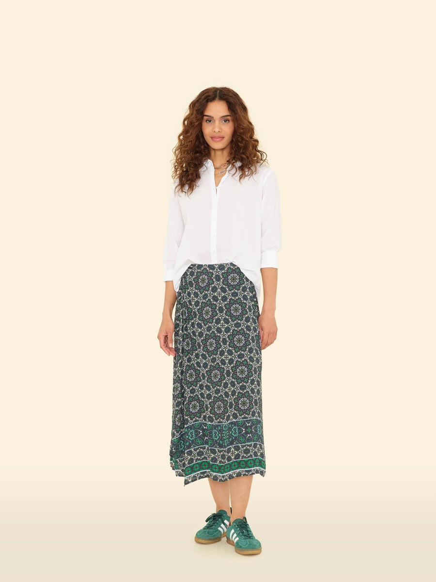 Yana Skirt in Navy Tile
