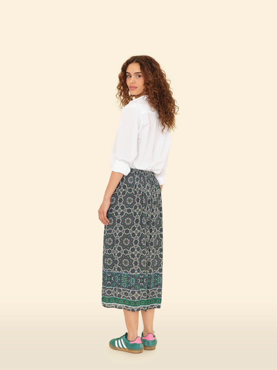 Yana Skirt in Navy Tile