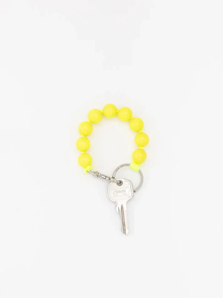 Big Perlen Short Keyholder in Neon Yellow