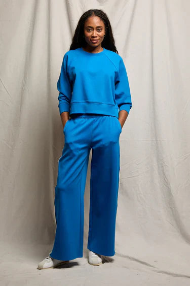 Mikos Wide Leg Pants in Cobalt