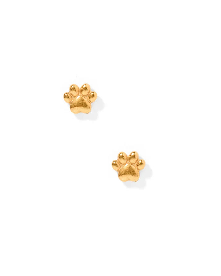 Paw Print Screwback Stud