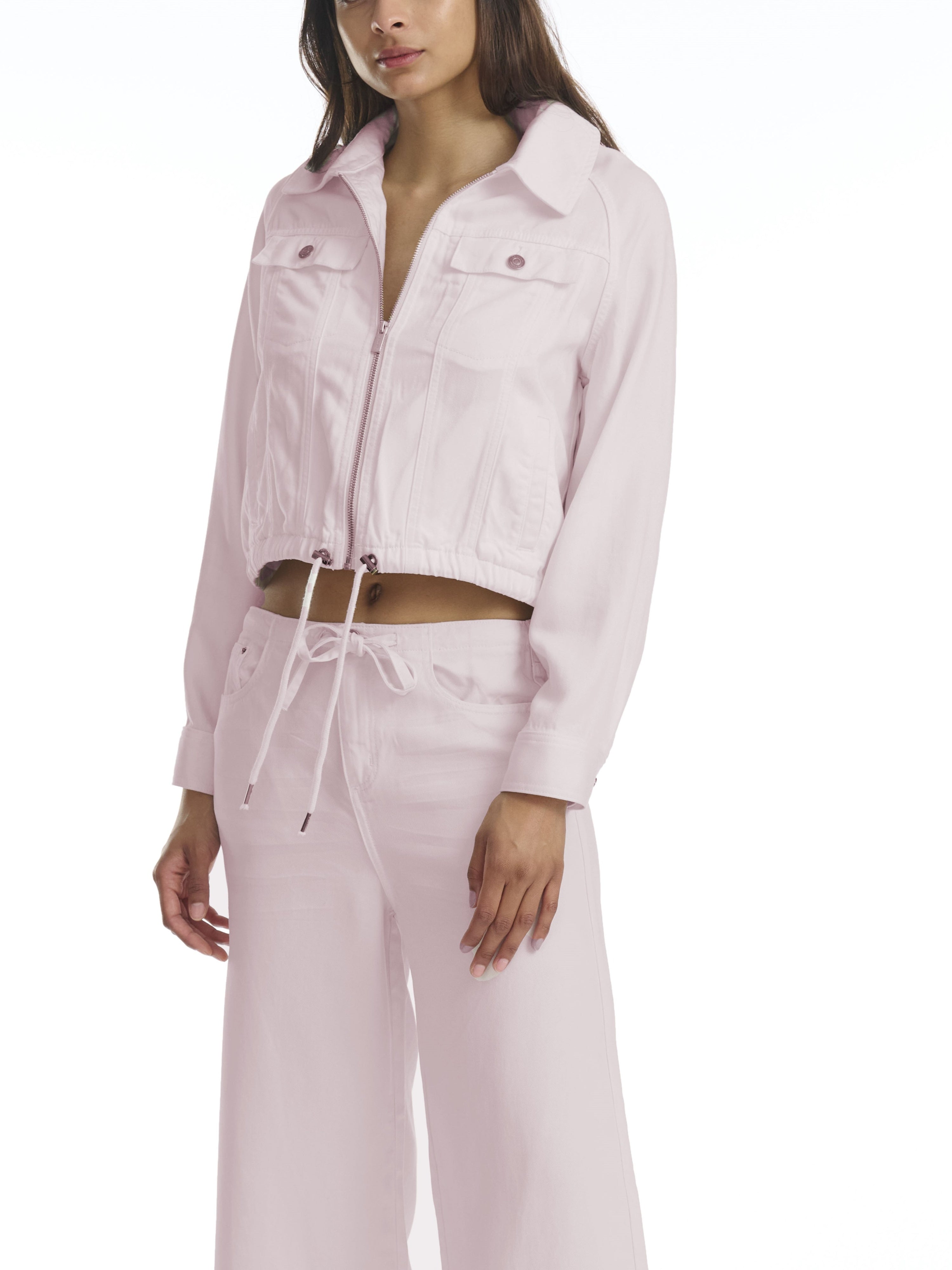 Lounge Denim Jacket in Rose Petal