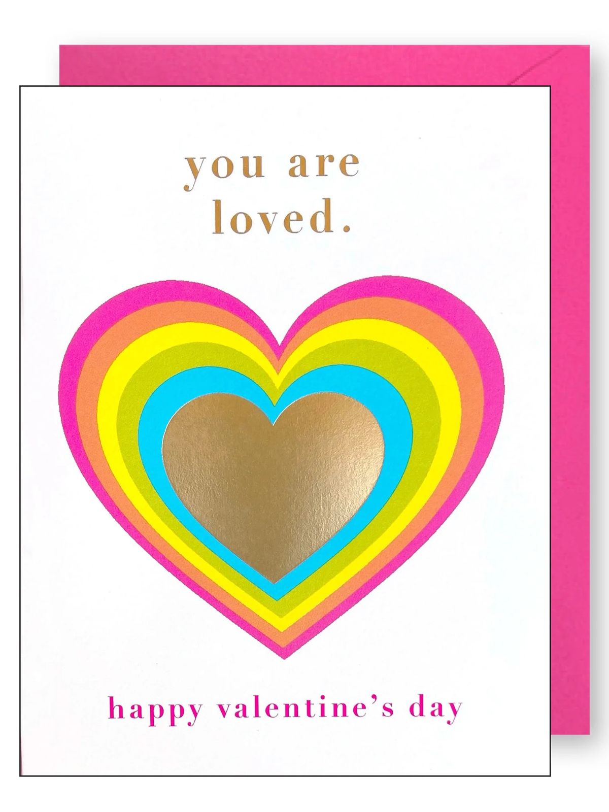 Valentines Rainbow Heart Card