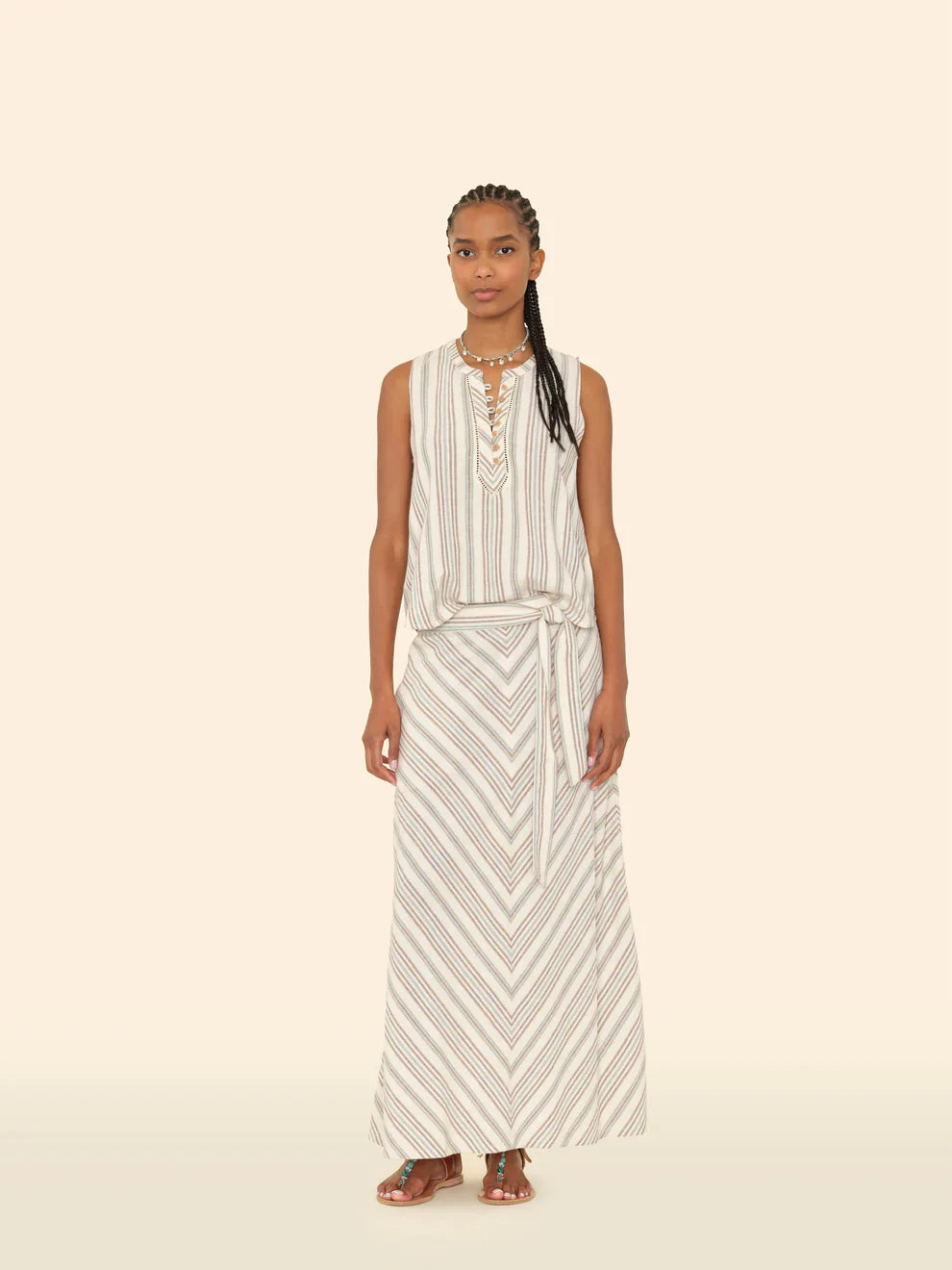 Mikayla Skirt in Ivory Sand