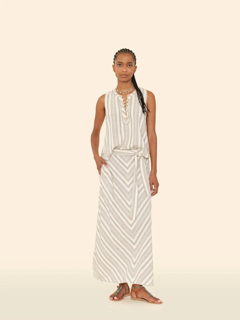 Mikayla Skirt in Ivory Sand