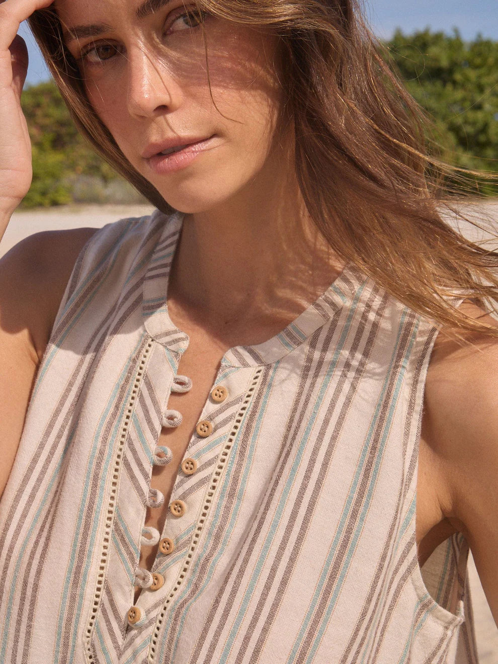 Twyla Top in Ivory Sand
