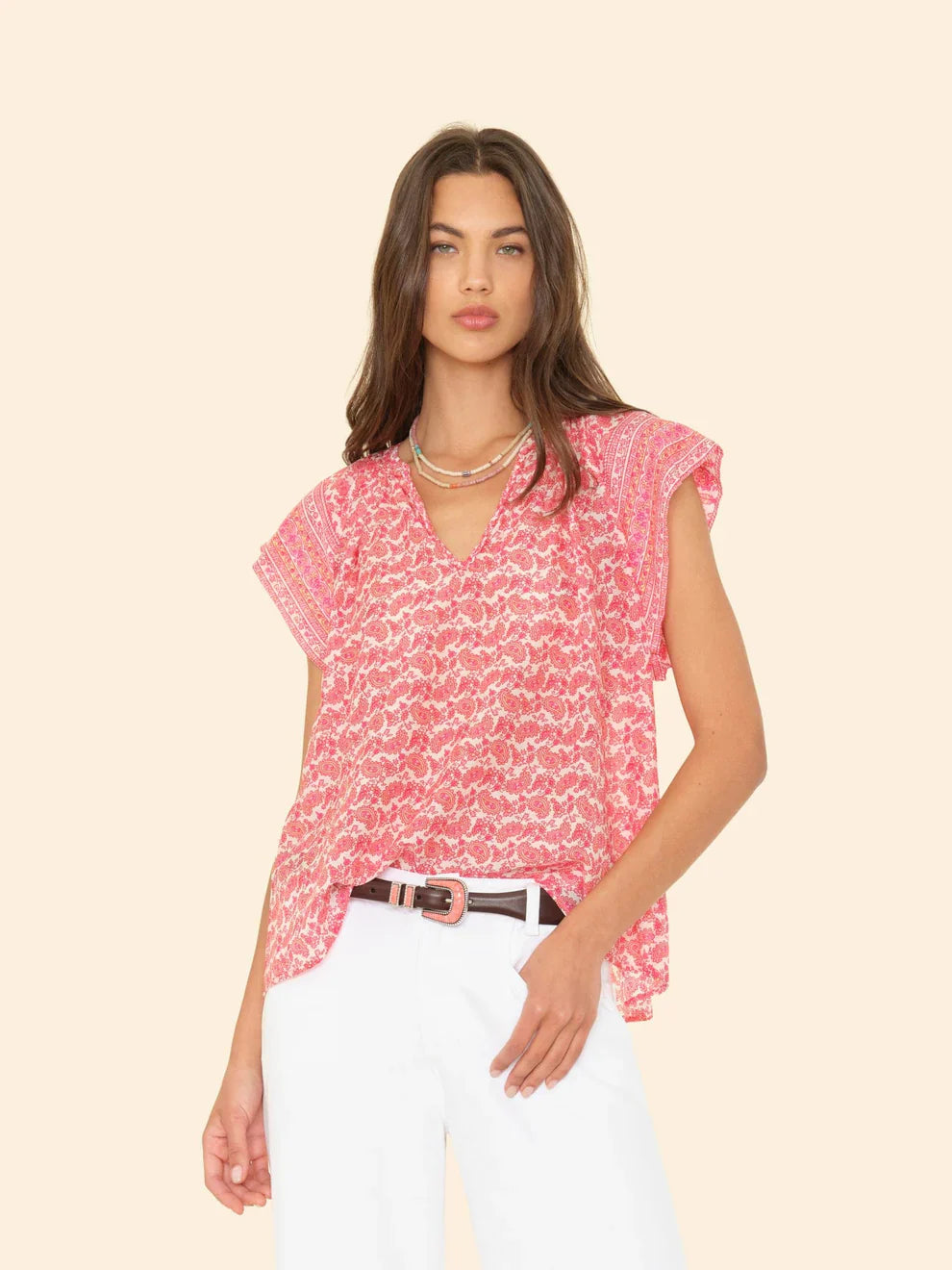 Clover Top in Paloma Pink