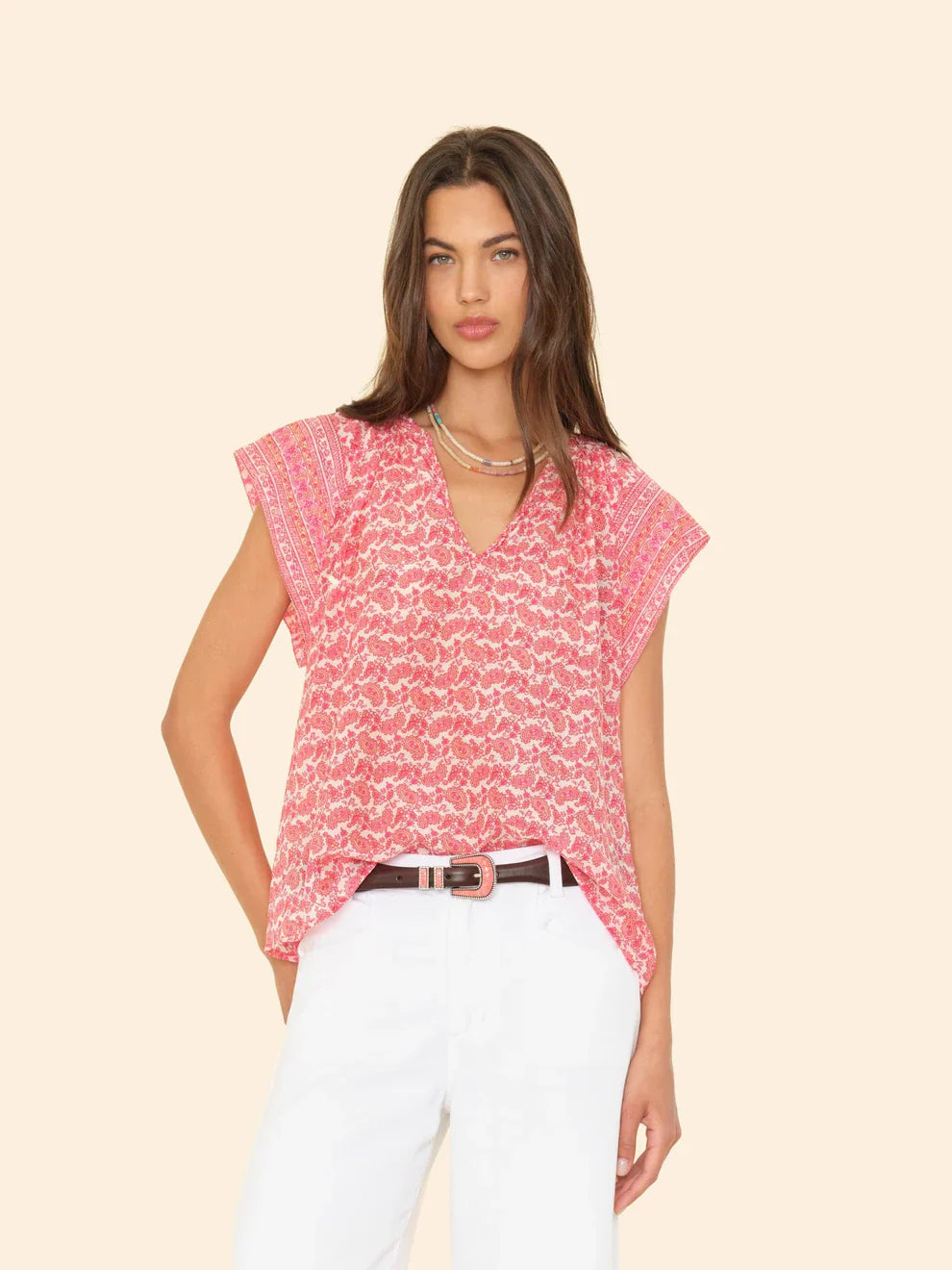Clover Top in Paloma Pink