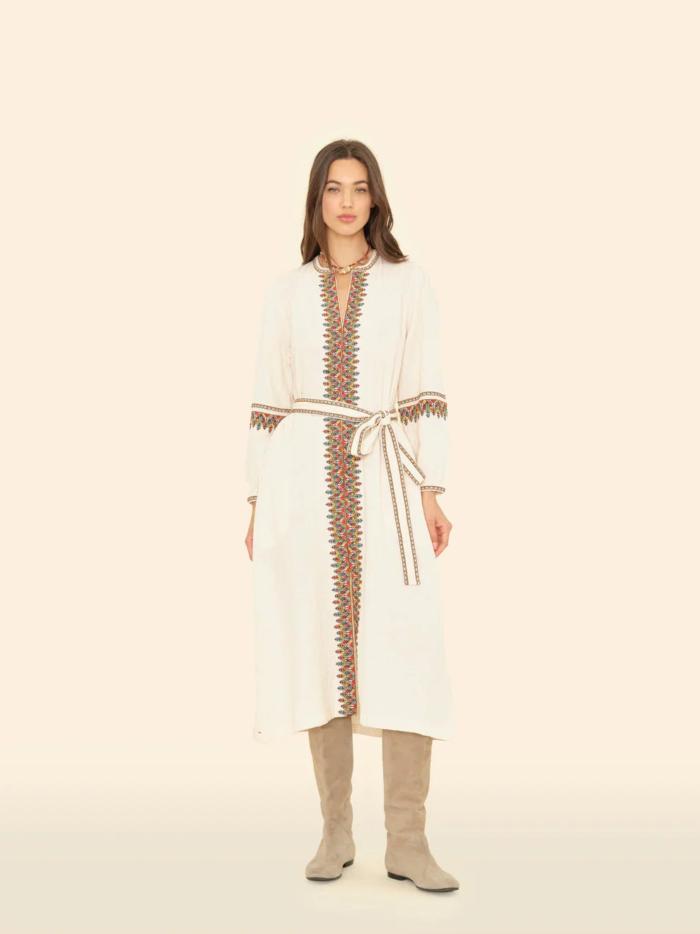 Gabriella Dress in Oysterette