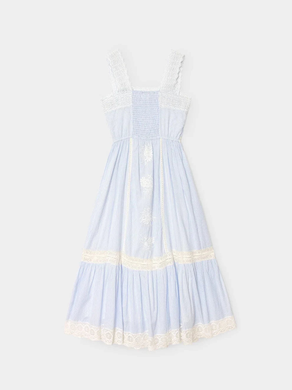 Anita Dress in Blue White Stripe