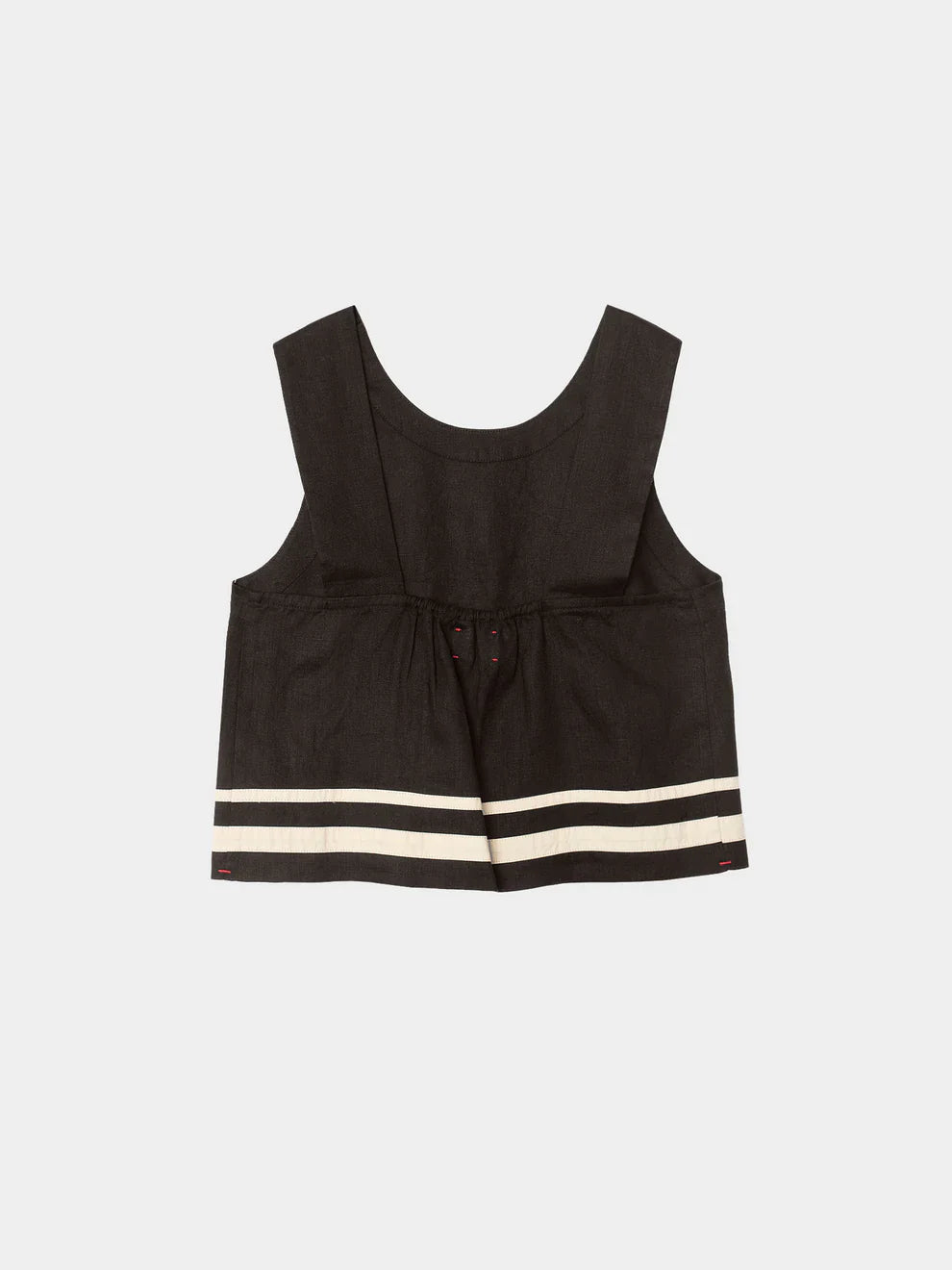 Leni Top in Black Linen
