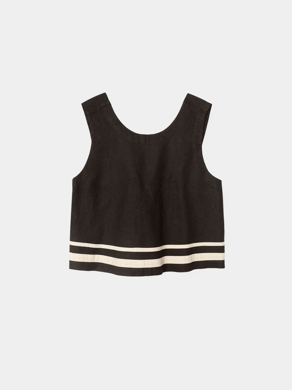 Leni Top in Black Linen
