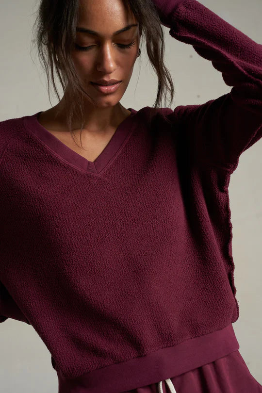 Zuri Sweatshirt in Dark Burgundy