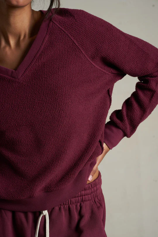Zuri Sweatshirt in Dark Burgundy